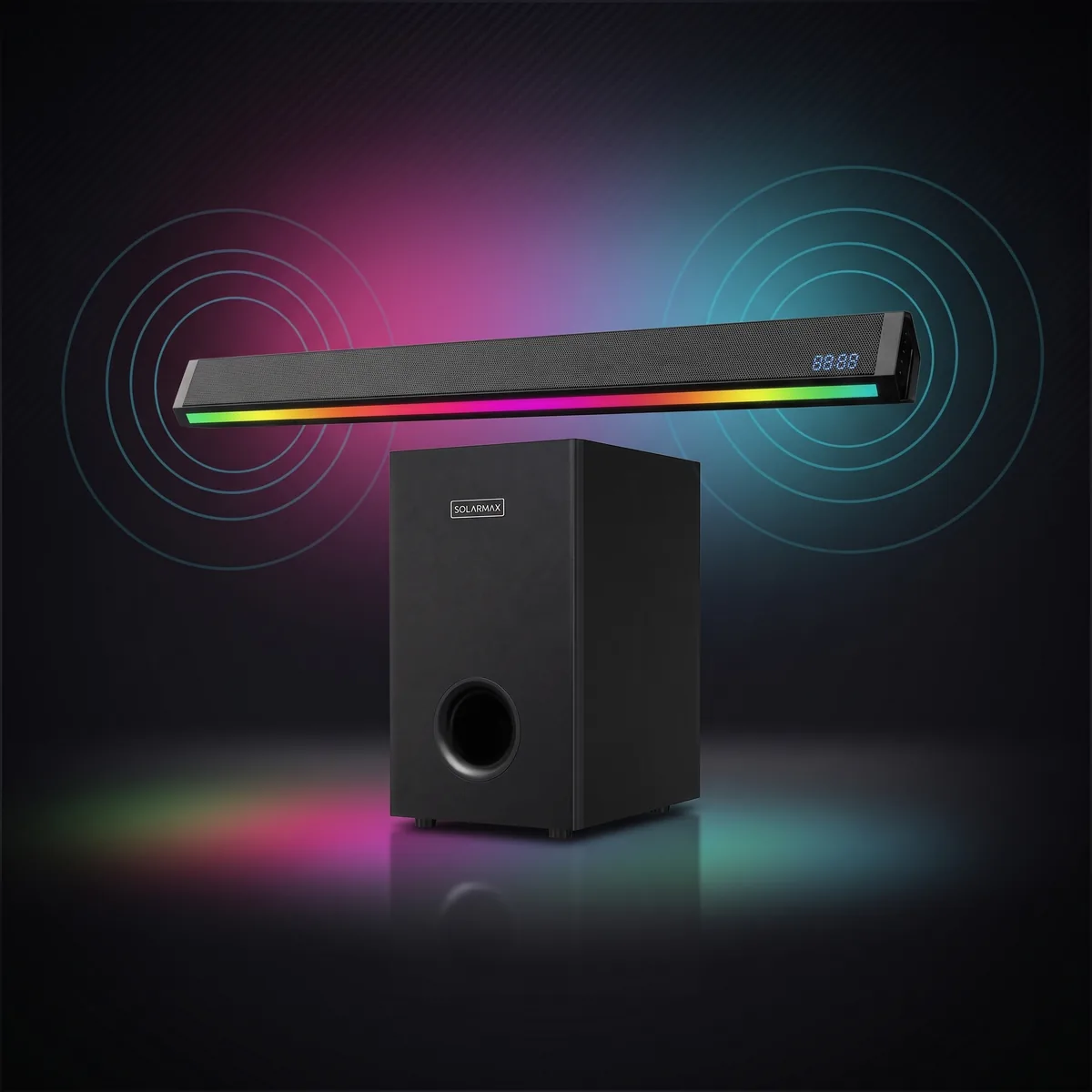 Solarmax SB-607 soundbar and subwoofer
